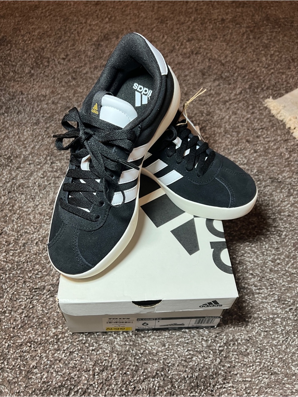 adidas Black & White Casual Skate Sneakers
